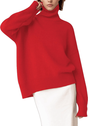 YKR Women's Chunky Long Sleeve Turtleneck Sweater