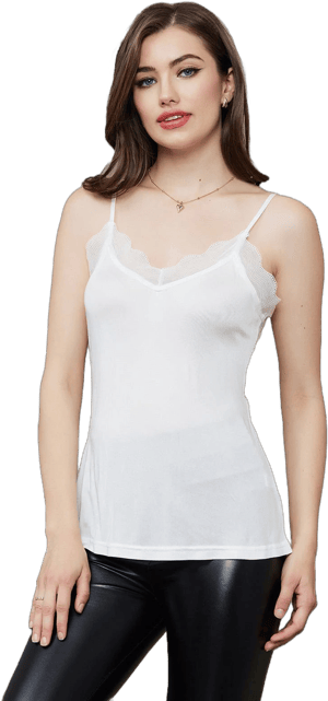 Women's Elegant Silk Camisole with Lace Trim