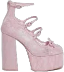 Sugar Thrillz Smiling Melody Platform Heels - Pink - PINK / US 8