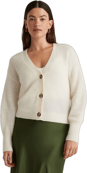 Women's Baby Quince Alpaca Cropped Cardigan Sweater