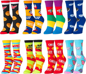 Crazy Socks Women's Funky Graphic Print Socks (8 Pairs)