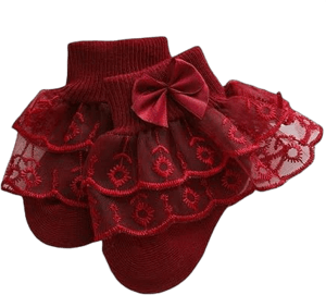 Canis Baby Girls Ruffle Lace Ankle Socks