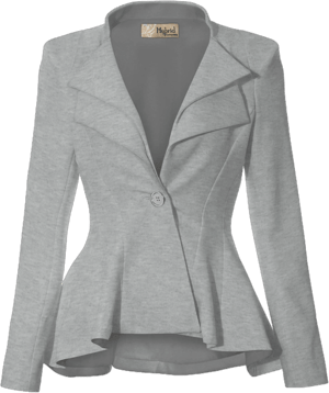 Hybrid & Company Women's Double Notch Lapel Peplum Blazer