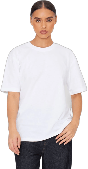 Women's Cotton White Oversized T-Shirt