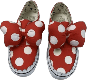 Vans X Disney Minnie's Bow Womens 7 Authentic Gore Red Polka Dot