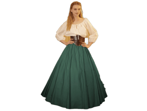 Victorian Style Cotton Maxi Skirt