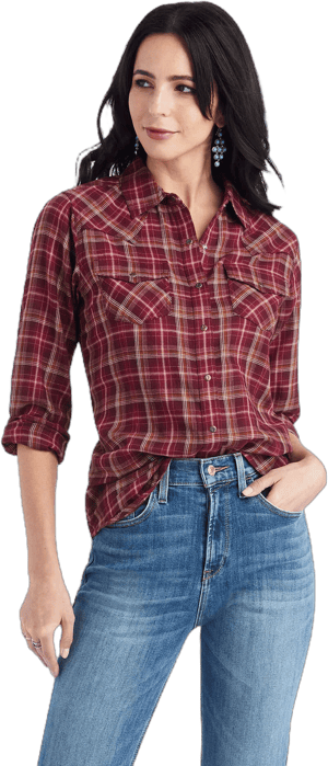 Women's Ariat Real Trail Blaze Shirt Trailblaze Plaid