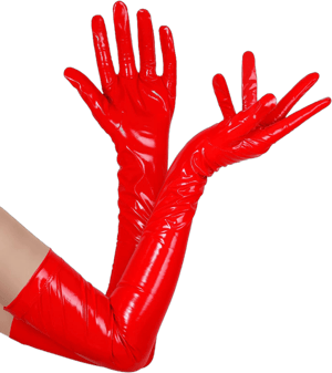 Bencailor Women's Patent Leather Long Gloves