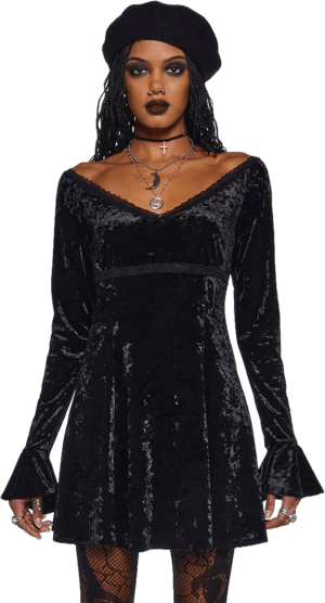 Widow Glamour Sparks Velvet Dress