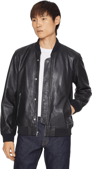 Leather Bomber Jacket