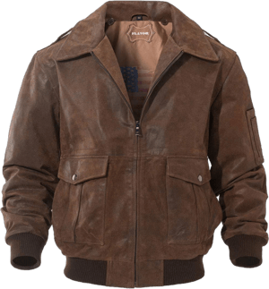 Flavor Men's Leather Air Force Aviator Flight Bomber Jacket