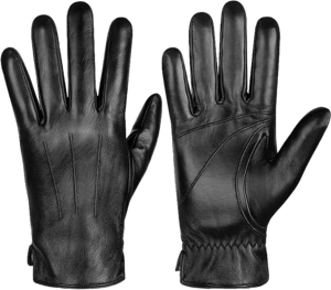 Alepo Men's Winter Warm Touchscreen Texting Cashmere Lined Driving Motorcycle Gloves