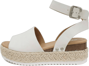 Women's Soda Topic Espadrilles Wedge Ankle Strap Open Sandals