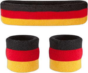 Suddora Striped Cotton Sweatband Set