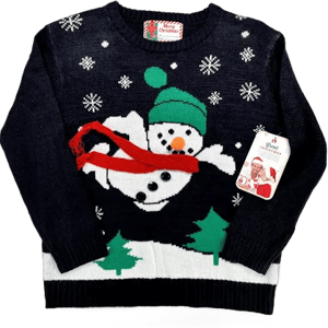 Merry Christmas Women's Ugly Snowman Sweater 3d Carrot Nose & Scarf