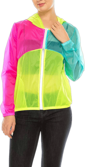 i.Fashion Women's Lightweight Packable Hooded Windbreaker Jacket