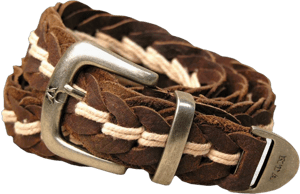 Kakadu Tucker Hand Braided Buffalo Leather Belt Brown