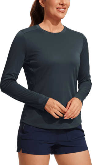 CRZ YOGA Women's Long Sleeve UPF 50+ Quick Dry Workout Shirts