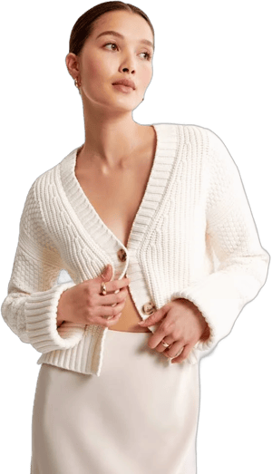 Abercrombie & Fitch Women's Cotton-blend Seed Stitch Cardigan