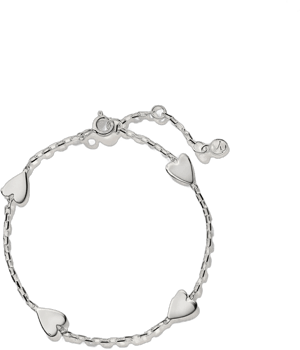 Mejuri Heart Station Silver Bracelet