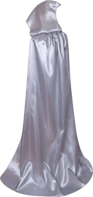 BIGXIAN Extra Long Hooded Satin Cloak