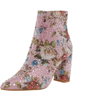 Betsey Johnson Women's Cady Rhinestone Ankle Boots