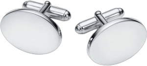 Classic Oval Silver Cuff Links