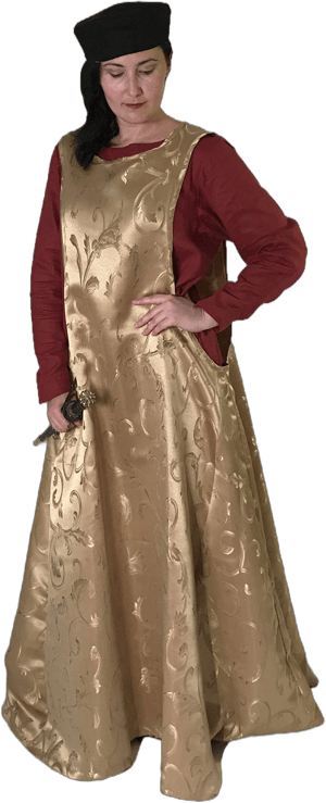 Women's Medieval Brocade Surcoat