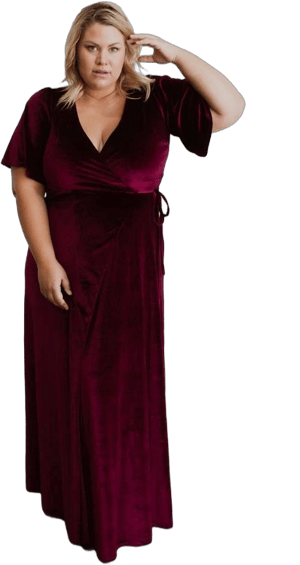 Baltic Born Meghan Velvet Wrap Maxi Dress