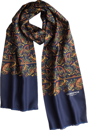 Cordings Unisex Silk Chasing Paisley Scarf