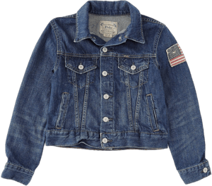 Polo Ralph Lauren Boys' American Flag Patch Denim Trucker Jacket