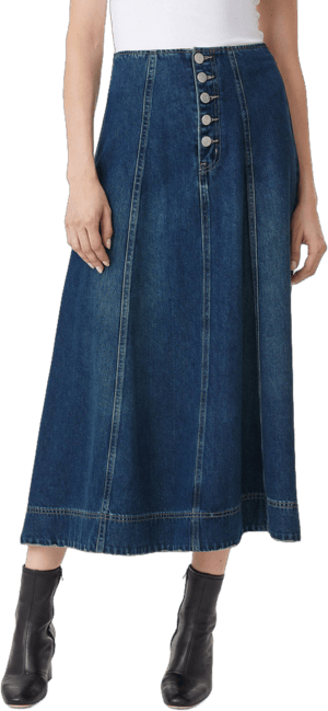 Habitual Women's Denim Midi Skirt