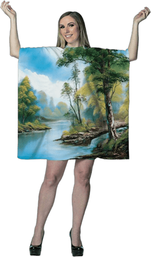 Bob Ross Women's Painting Costume Dress