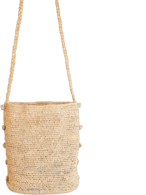 Elena Women's Raffia Straw Crossbody Bag