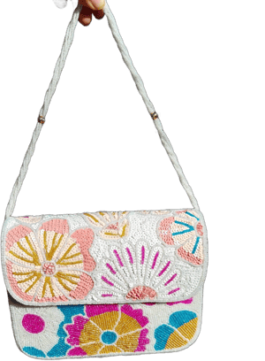 Floral Beaded Evening Clutch