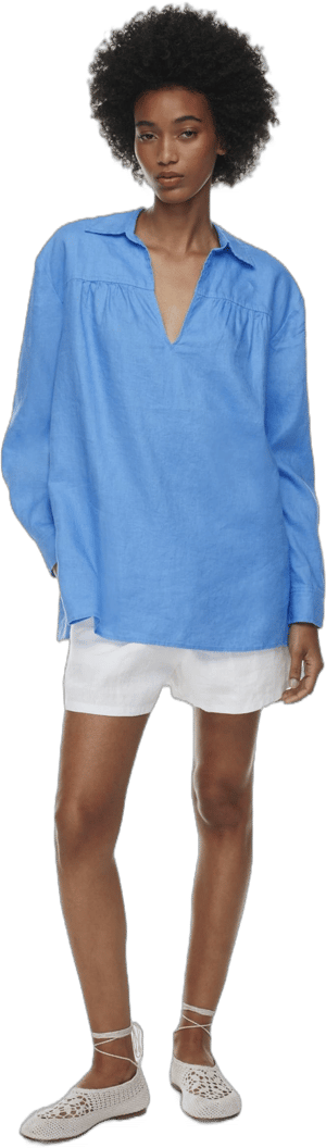 Little Moon Women's Seafront Linen Blouse