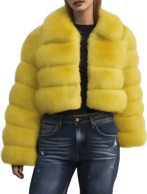 Fluffy Faux Fur Cropped Jacket