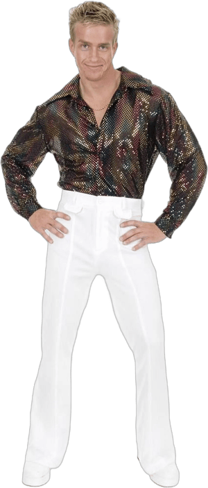 Mens Sequin Disco Shirt