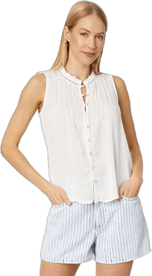 Faherty Women's Willa Sleeveless Cotton/Fabric Top