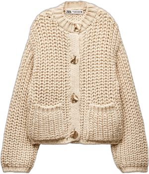 Zara Women's Chunky Knit Cardigan