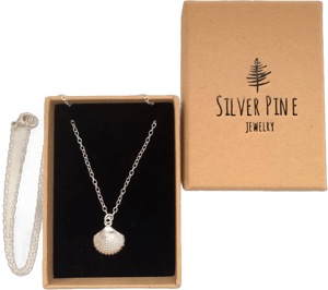 925 Sterling Silver Seashell Dainty Necklace