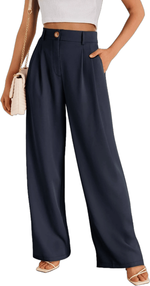 LILLUSORY Women's High-Waisted Wide Leg Dress Pants