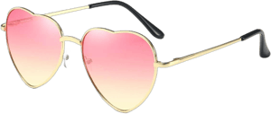 Dollger Heart Sunglasses for Women Metal Frame