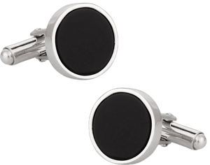 Sterling Silver Onyx Cufflinks