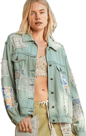 June Adel Patchwork Denim Jacket