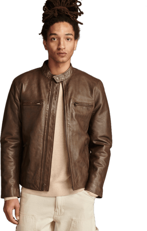 Lucky Brand Men's Bonneville Washed Leather Jacket