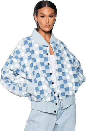 Akira Hand Weave Distressed Denim Jacket