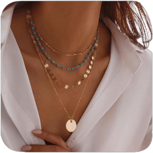 Women's Boho Layered Beaded Necklace