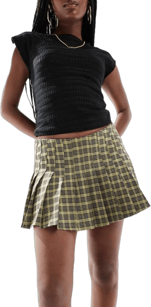 Motel Cida Tartan Mini Skirt