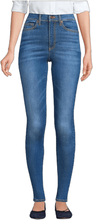 Lands' End Women's High-Rise Stretch Denim Skinny Jeans